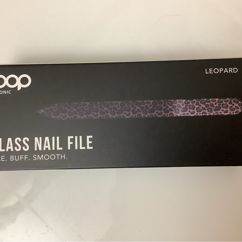 Pop Sonic Glass Nail File-Leopard Pattern-NEW